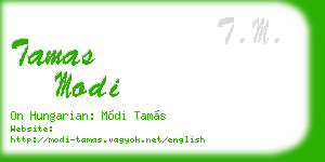tamas modi business card